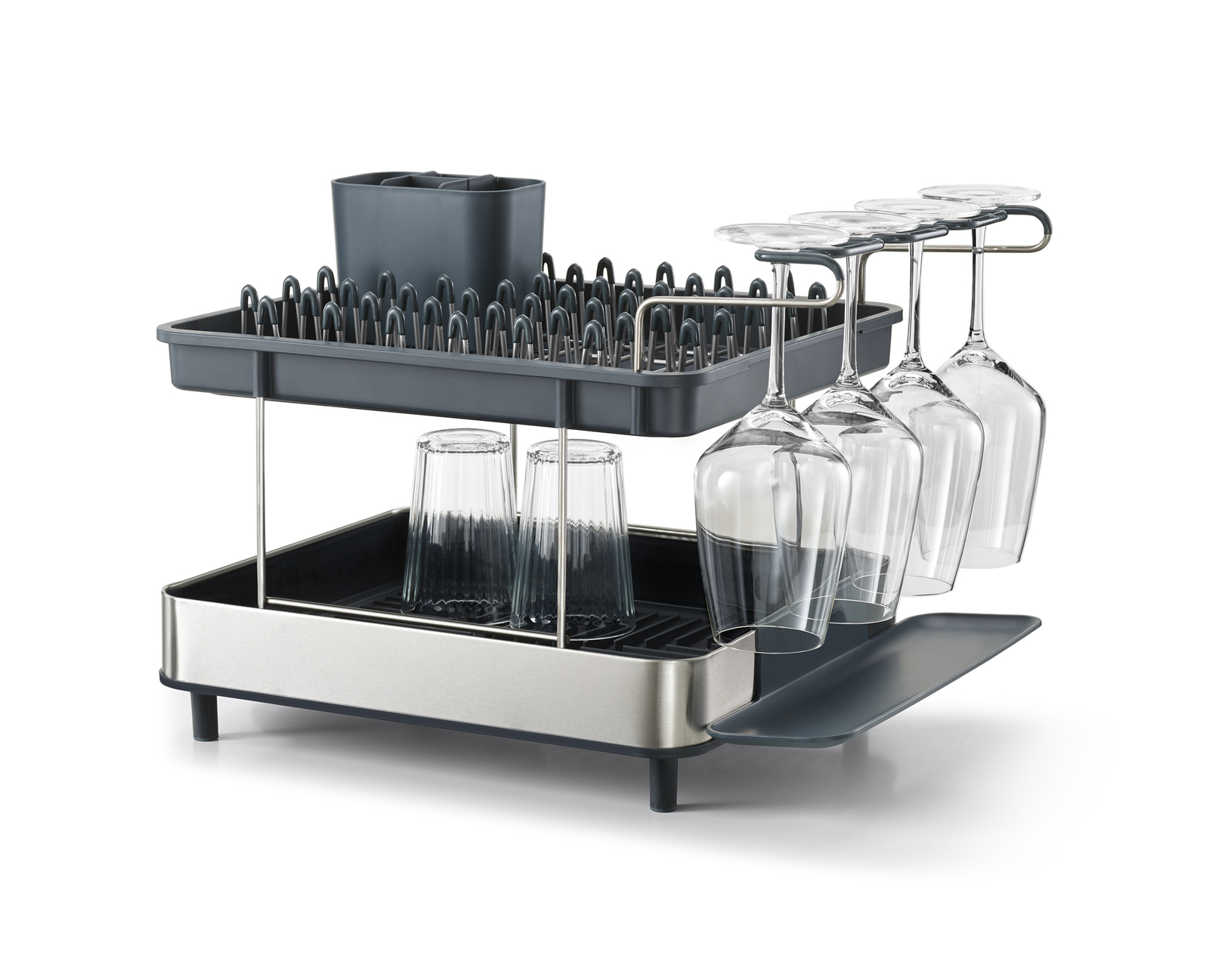 Escurridor de platos de acero extend - 2 niveles